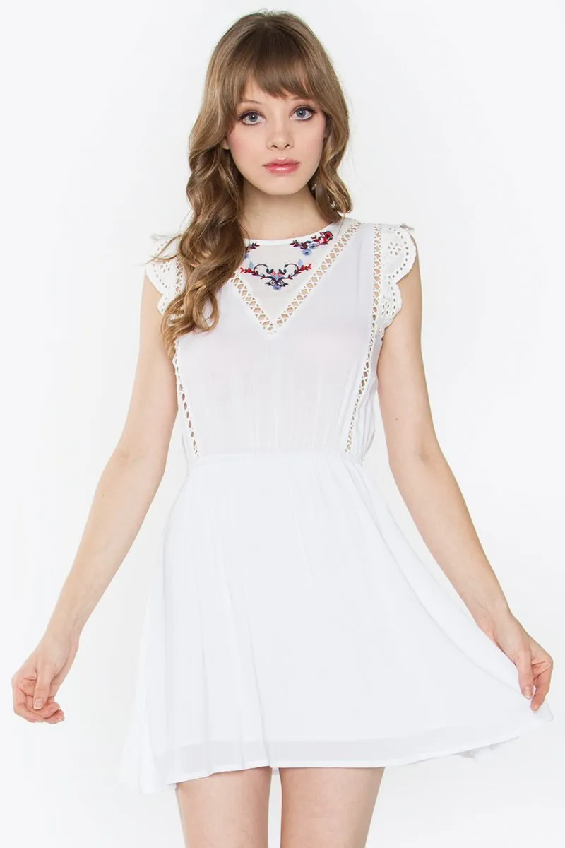 Astrid Embroidered Eyelet Dress