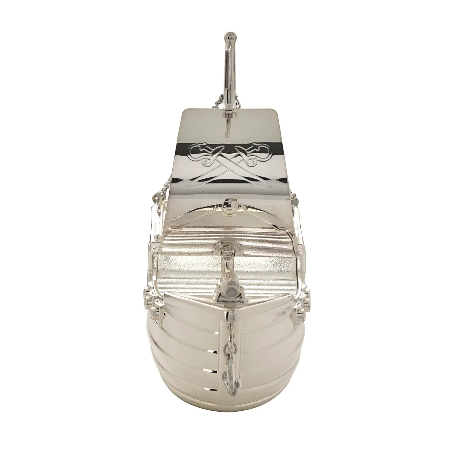 Bambino Silver Plated Money Box Pirate Ship