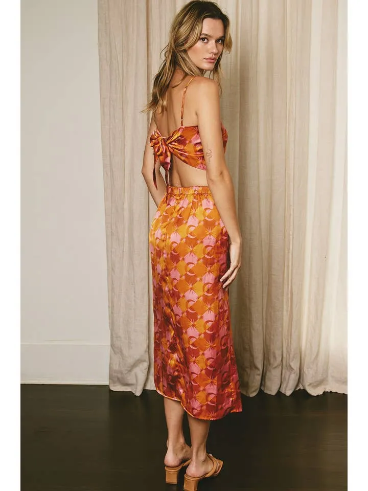 Cosmic Moonbeam Midi Slit Skirt