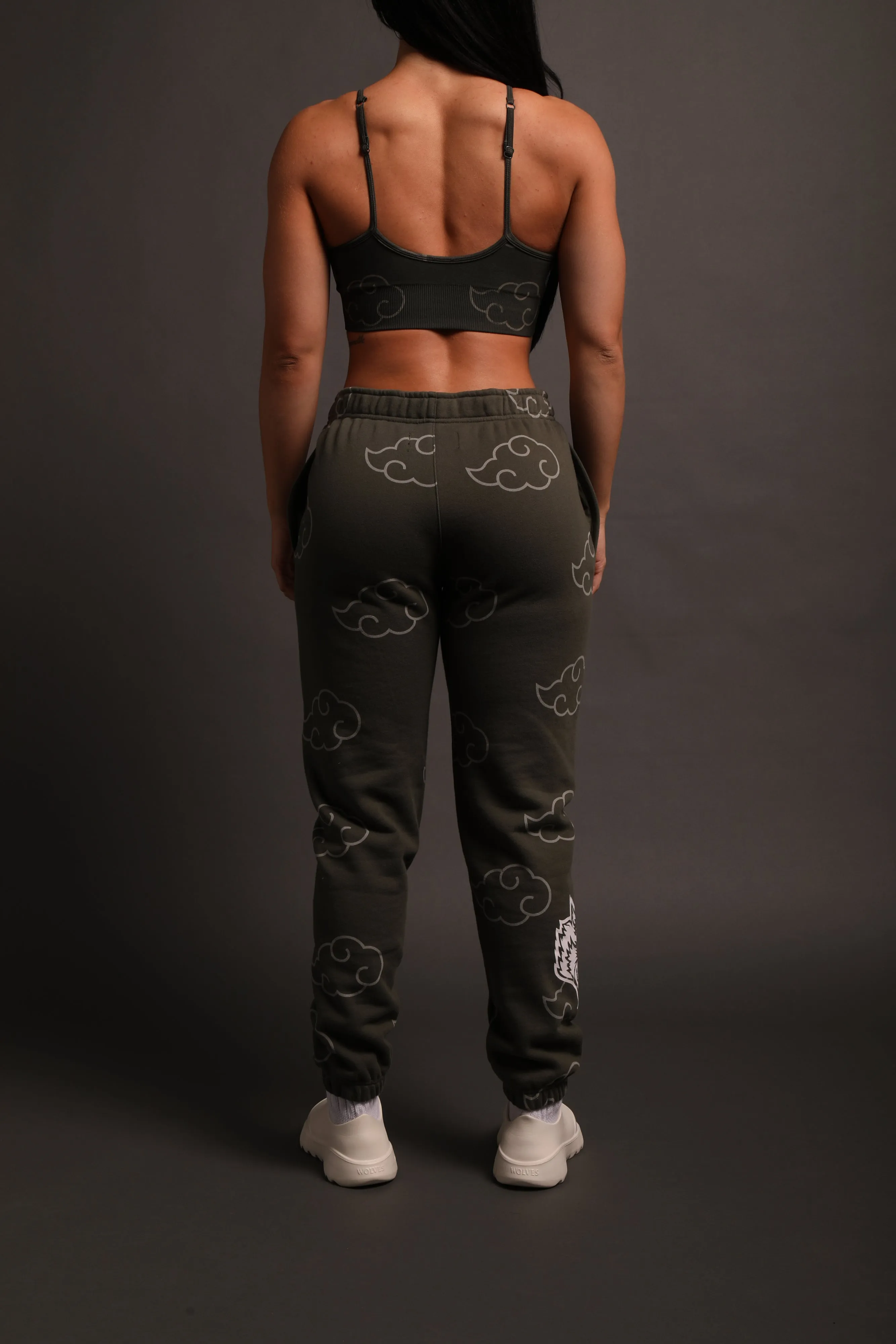 Float On She Post Lounge Sweats in Pine Green