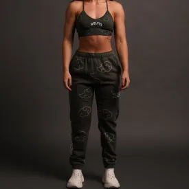 Float On She Post Lounge Sweats in Pine Green