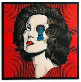 Habibi- Dammed HPM Hand-Embellished Giclee Print by Marwan Shahin