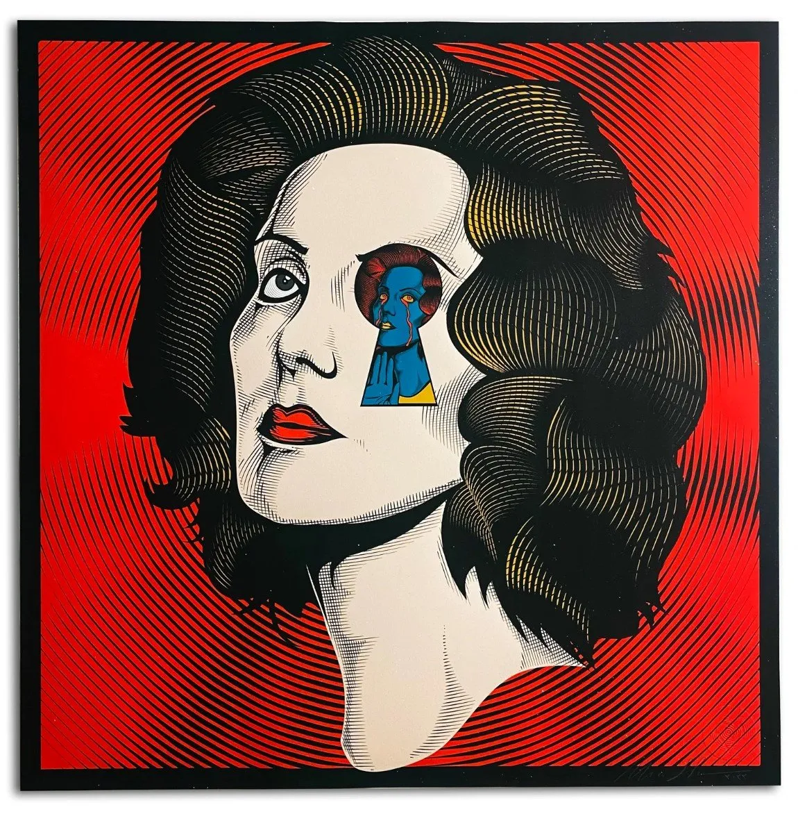Habibi- Dammed HPM Hand-Embellished Giclee Print by Marwan Shahin