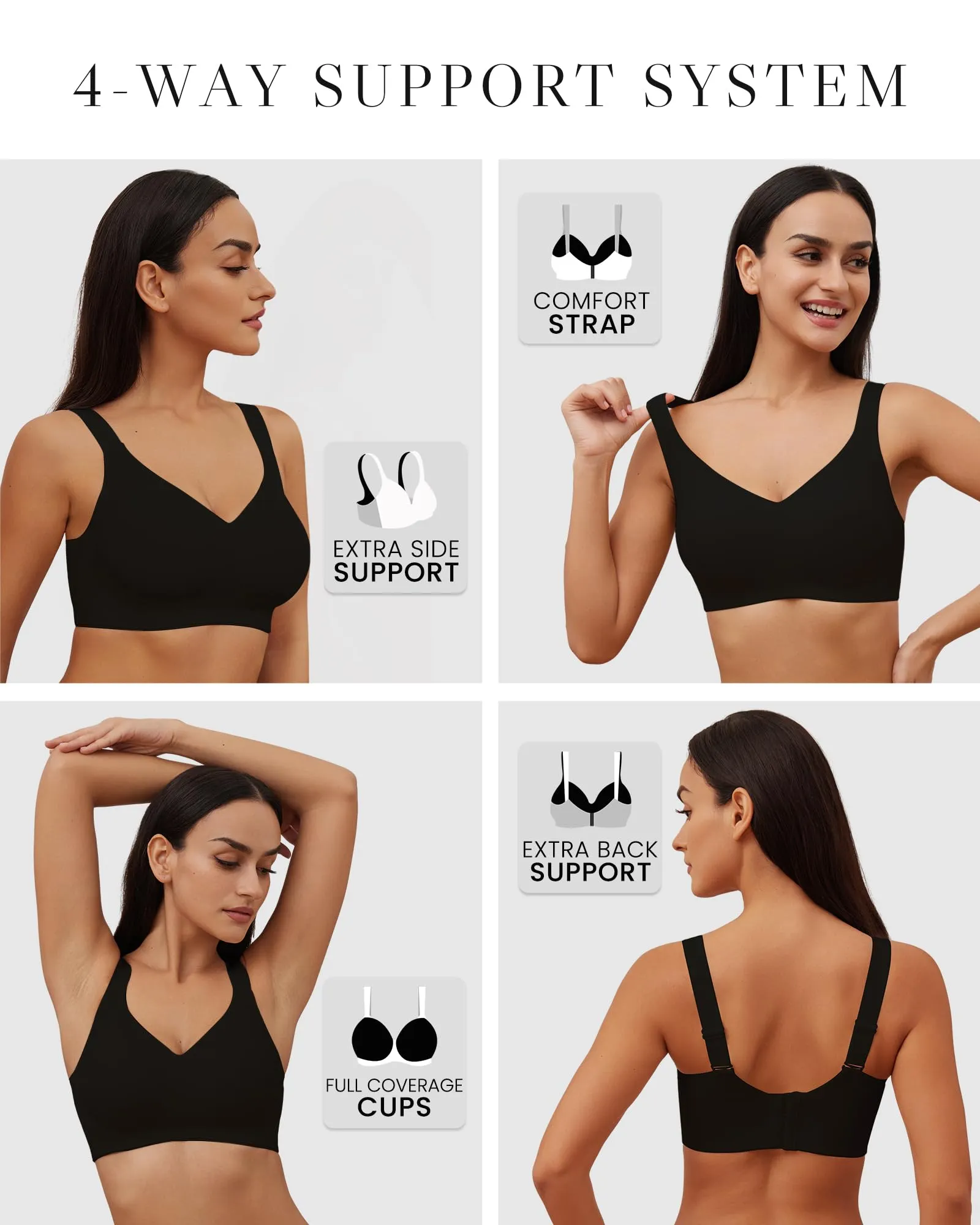 HORISUN Seamless Push Up Bras Regular and Plus Size