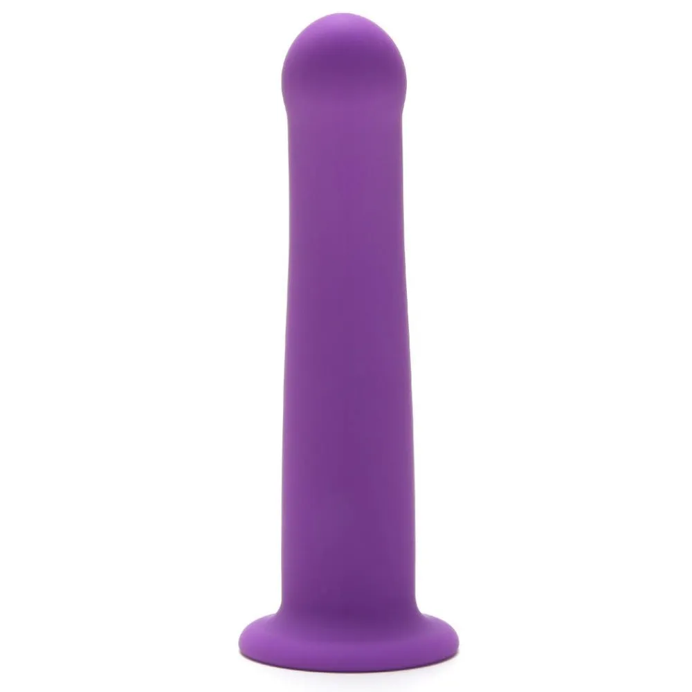 Me You Us 7 Inch Curved Silicone Dildo Purple