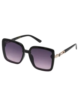 Oversized Fashionable Square Sunglasses in Black