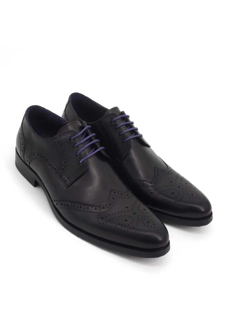 Rad Russel Lace-up Derbies with Wingtips - Black