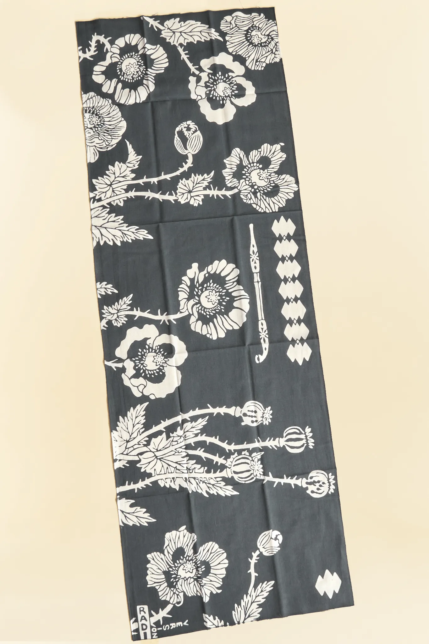 Radiall Badass Flower Bandana - Ink Black