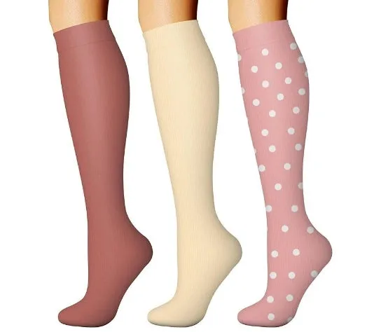 ROYALUCK 3 Pairs Compression Socks for Women & Men Circulation 15-20 mmHg