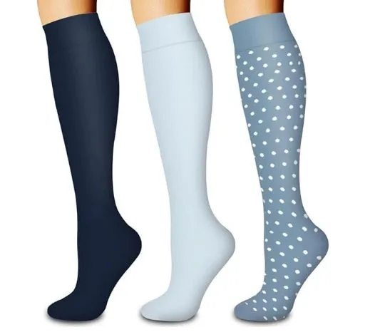 ROYALUCK 3 Pairs Compression Socks for Women & Men Circulation 15-20 mmHg