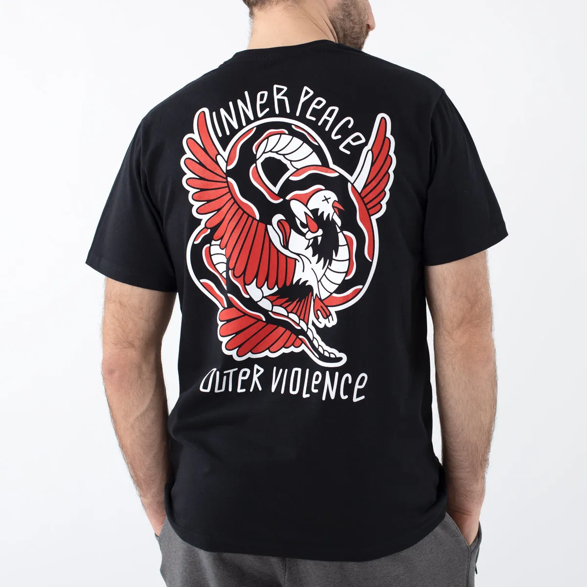 Scramble "Snake and Dove" T-Shirt - Black