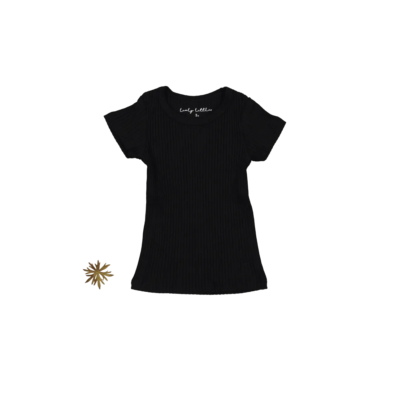 The Short Sleeve Tee - Black Ribbed