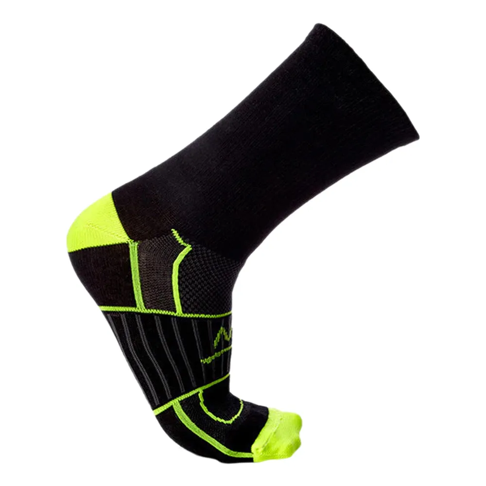 VaporActive Performance Crew Socks 2-Pack | Hi Vis Green / Black